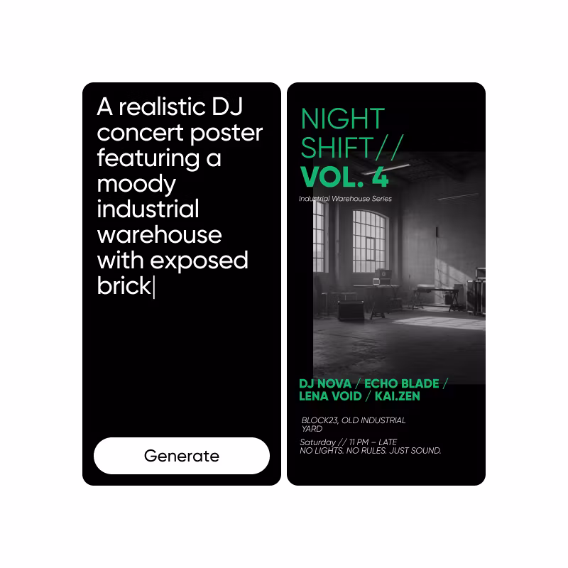 event and entertainment ai posters