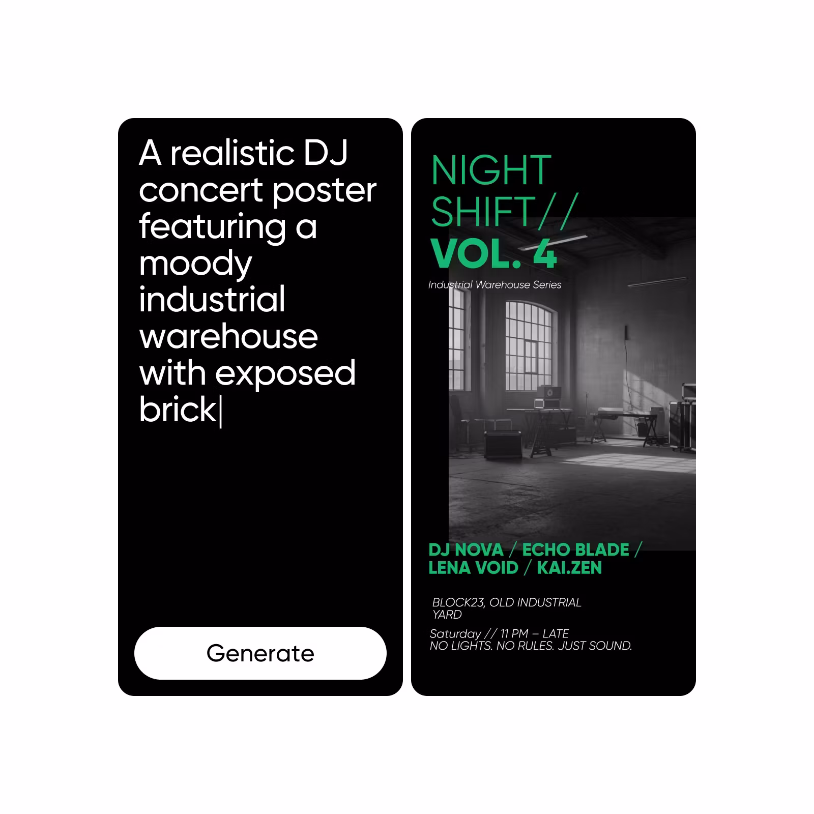 event and entertainment ai posters