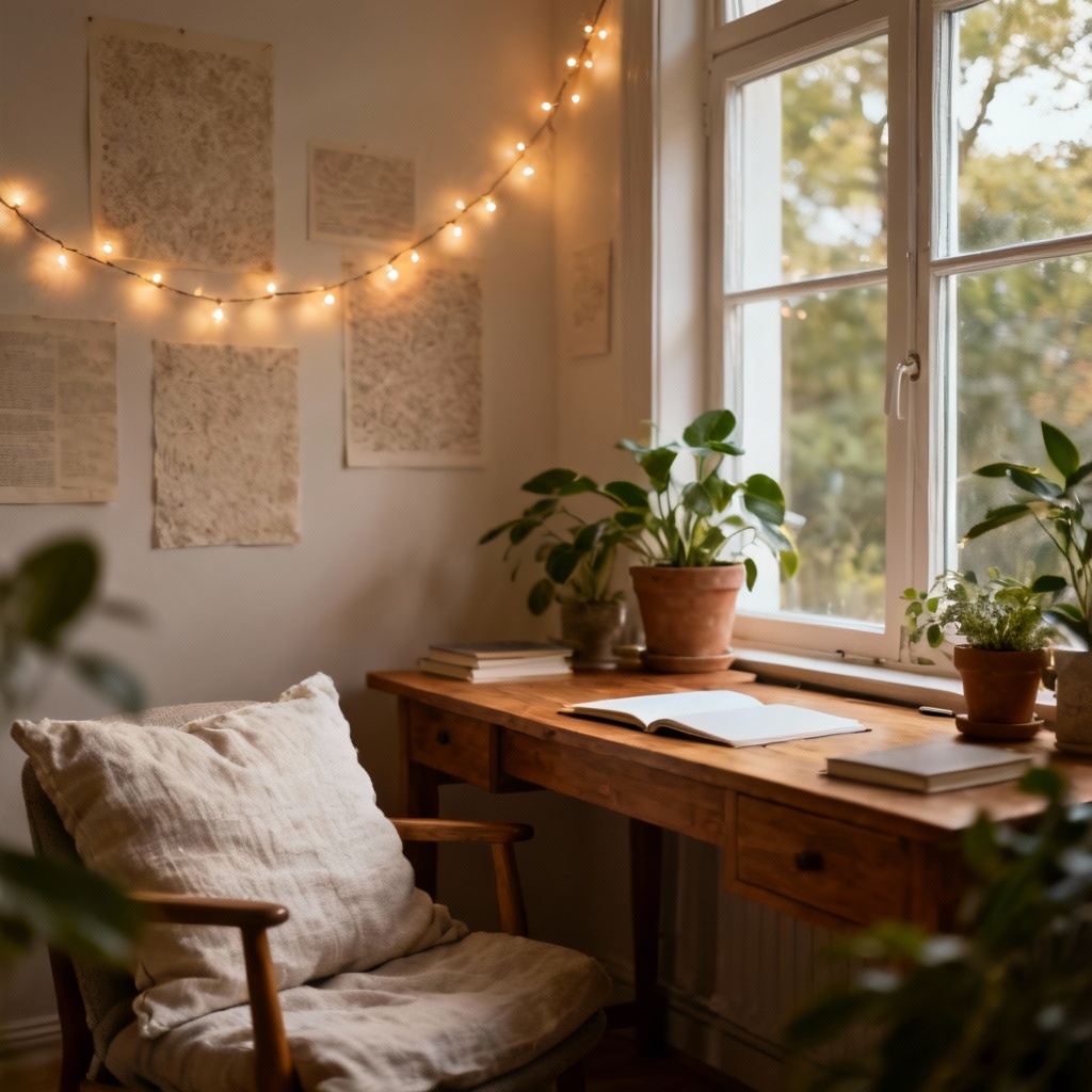 Aesthetic room — cozy study nook