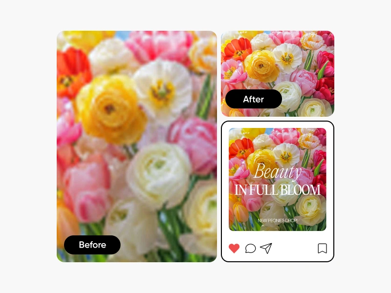 upscale images online with Picsart