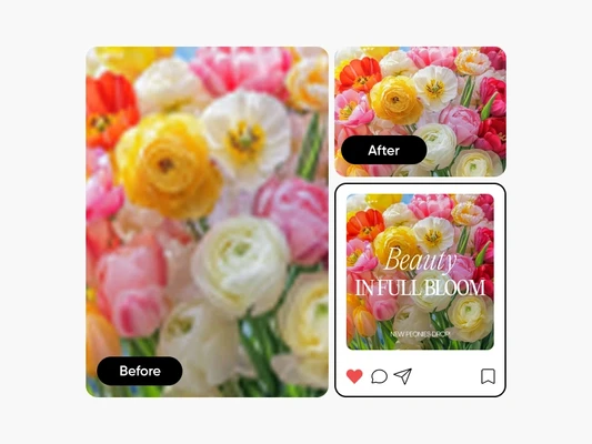upscale images online with Picsart
