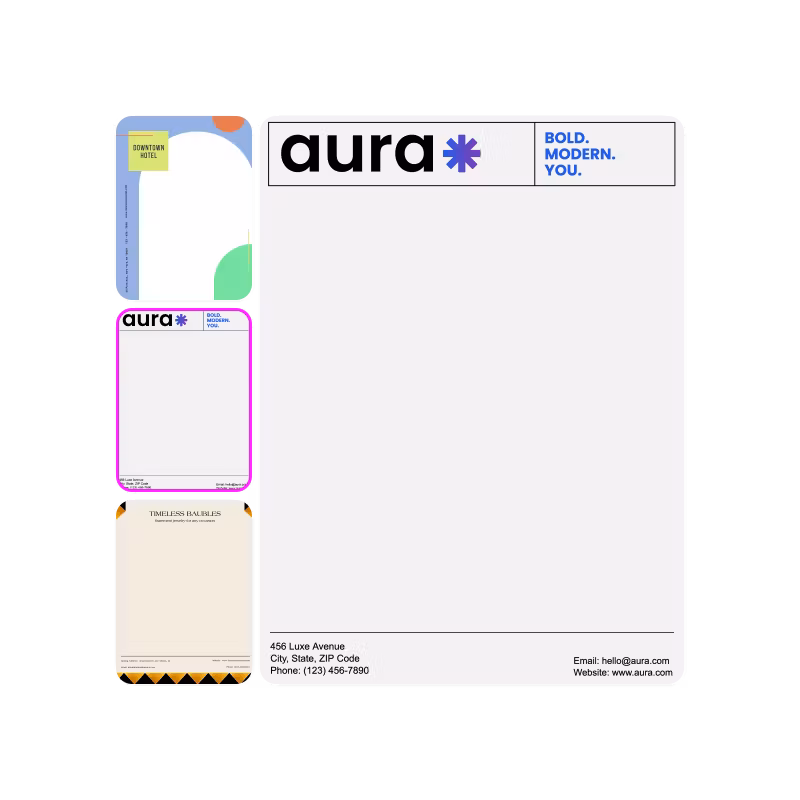Create letterheads for all purposes