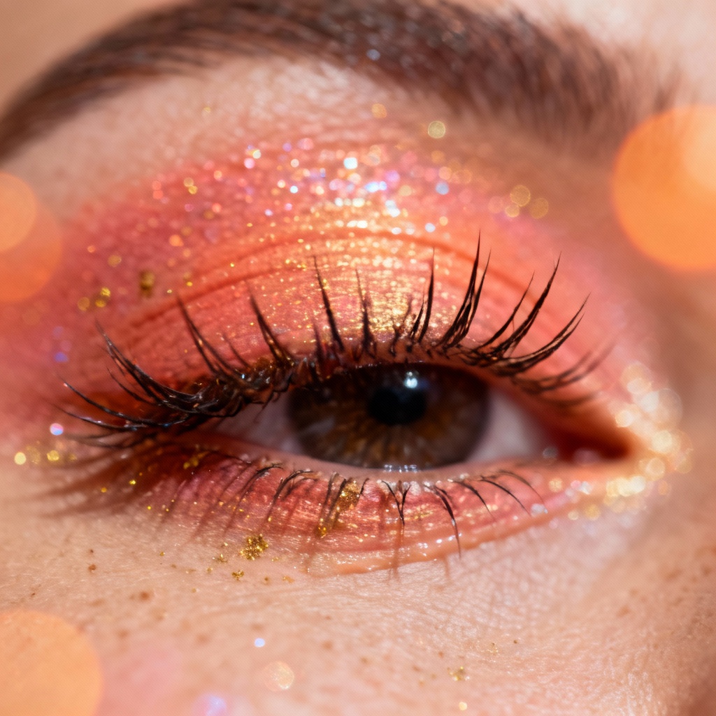 Makeup macro — sparkle detail