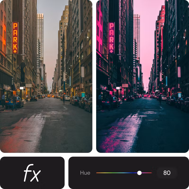 Change color of image with picsart