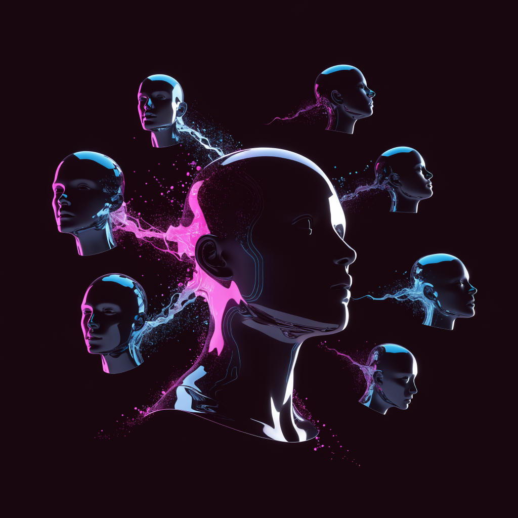 Portrait variants generated with Recraft V4