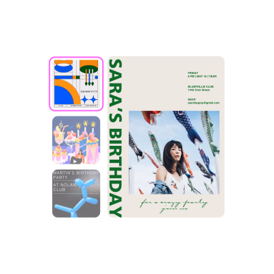 Create standout designs with professional birthday card templates