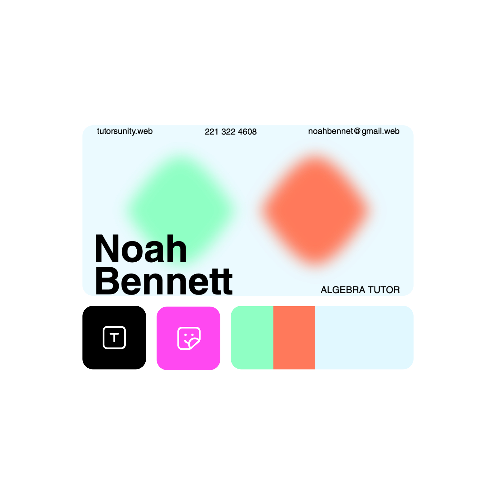 Fully customizable business card design tools