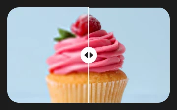 AI-enhanced sharpness, before and after