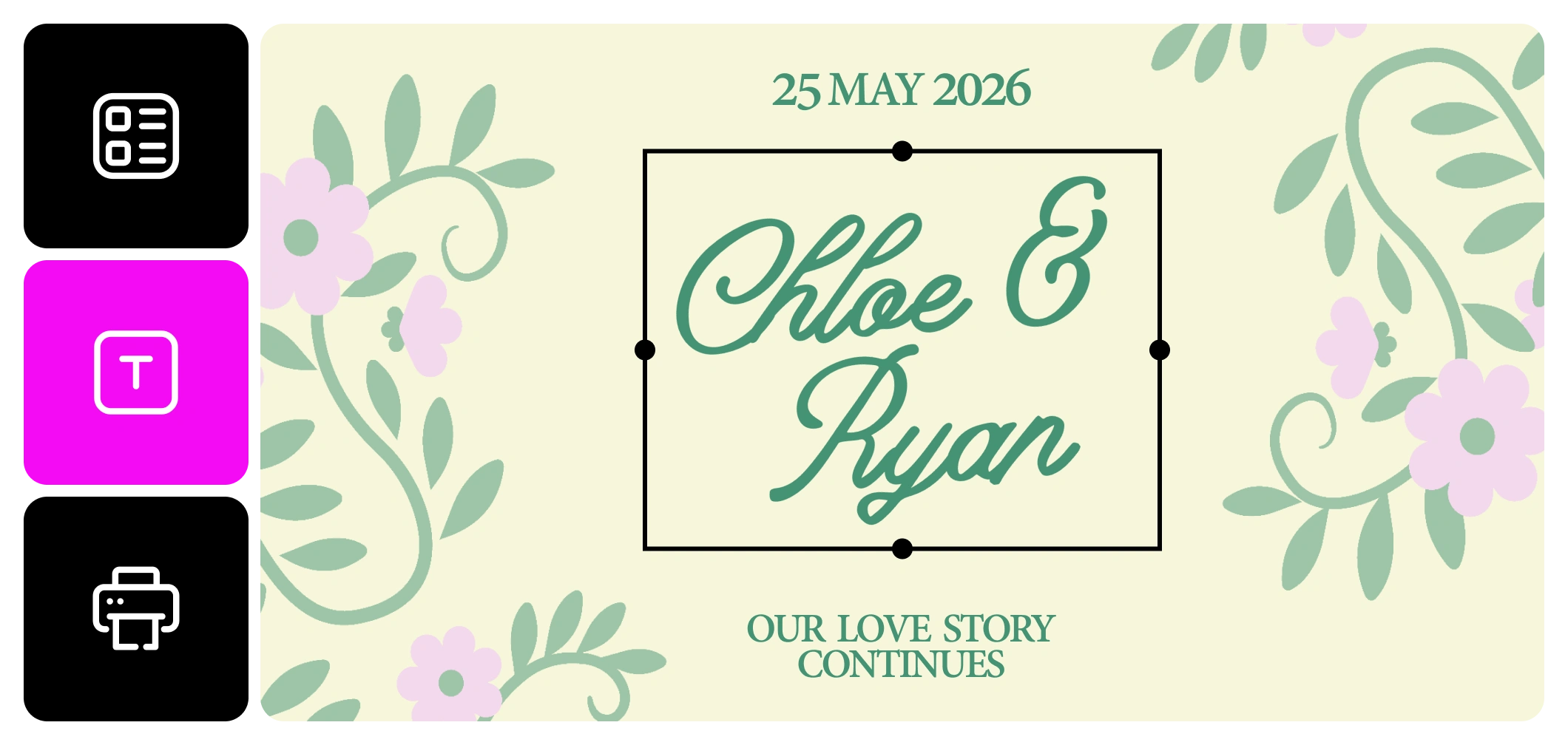 Design and print wedding invitations