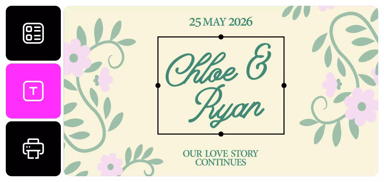 Design and print wedding invitations