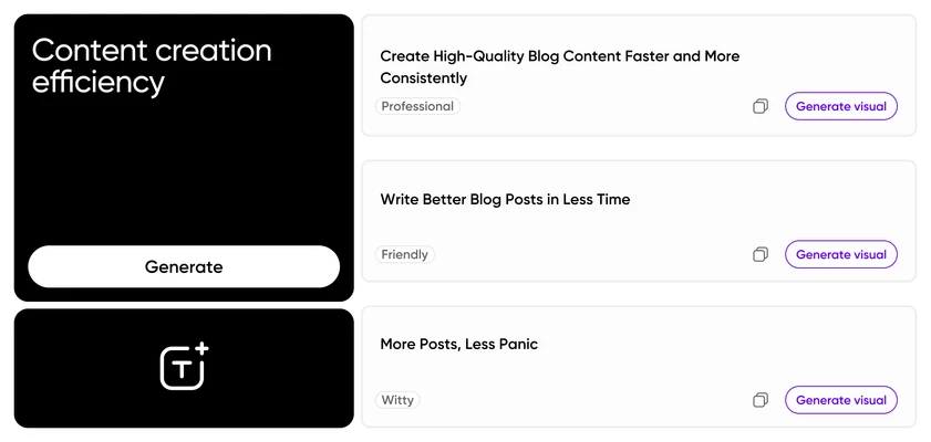 Generate headline for blog