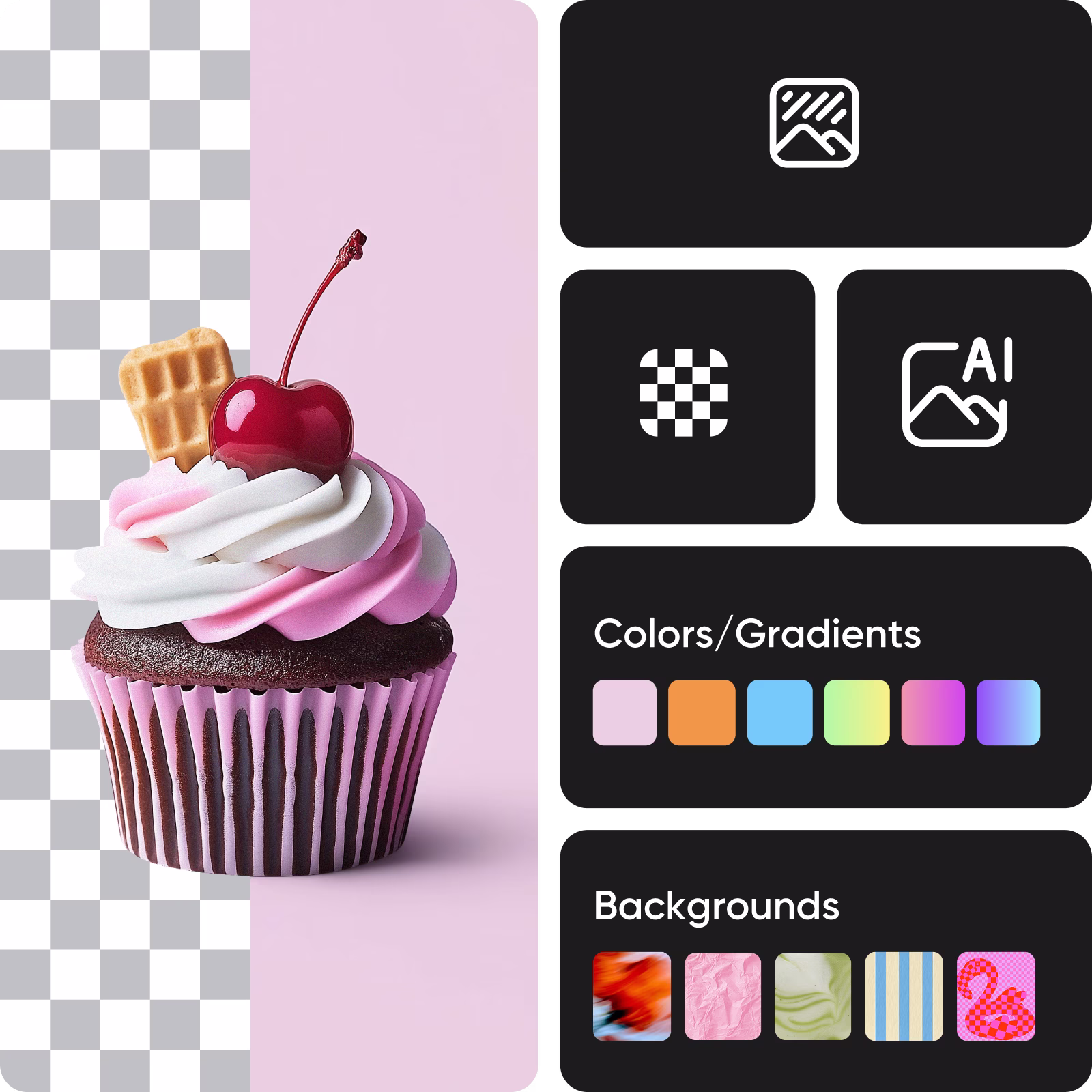 a library of various background designs