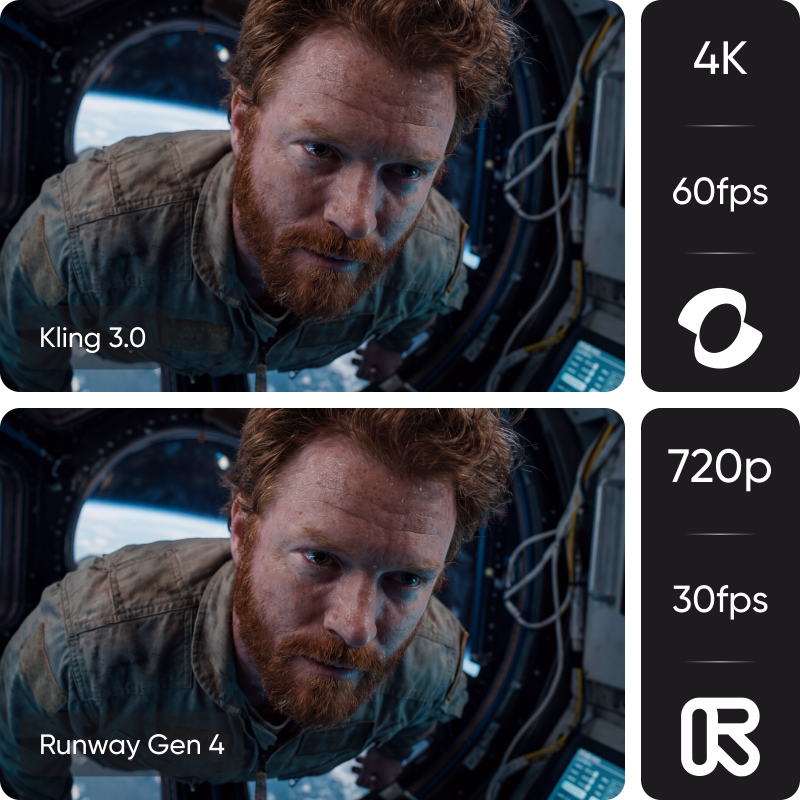 Kling 3.0 vs Runway Gen 4 video quality comparison