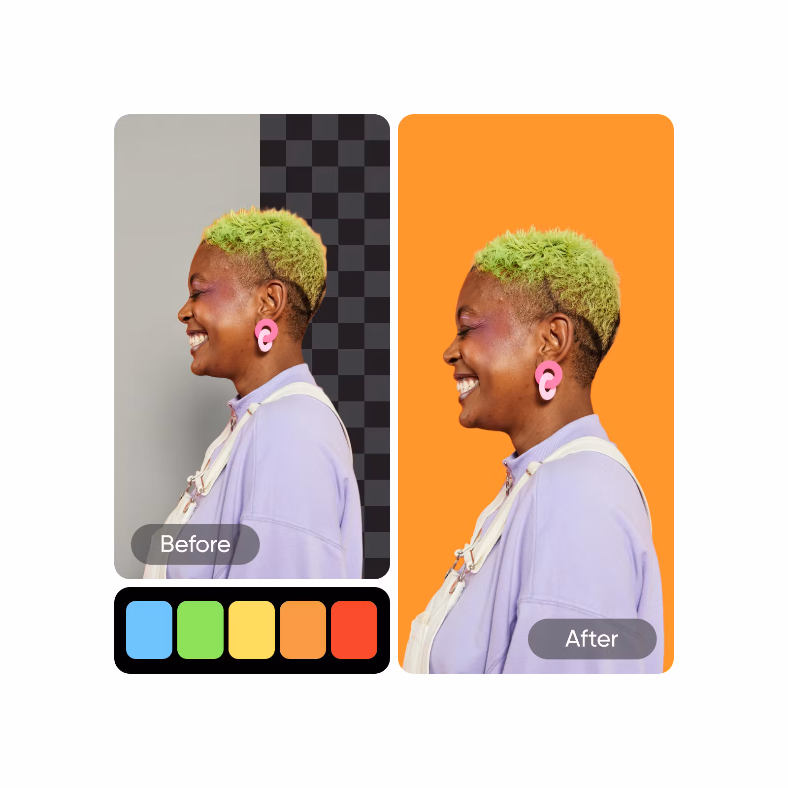 Enjoy effortless BG color changes for every occasion