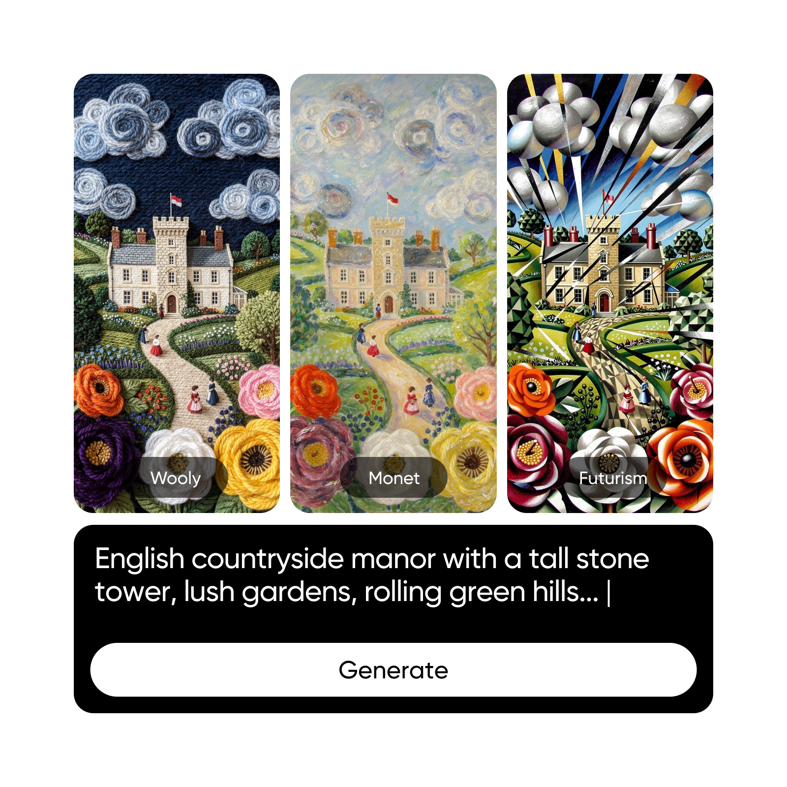 Generate backgrounds with AI