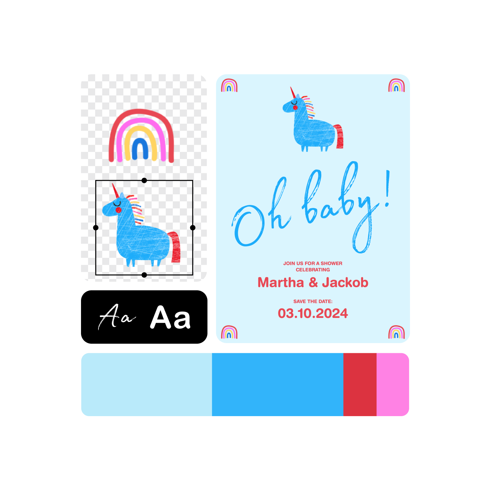 Unique baby shower invitation designs