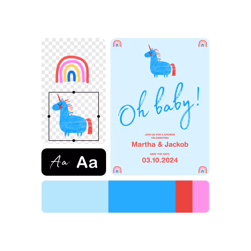 Unique baby shower invitation designs