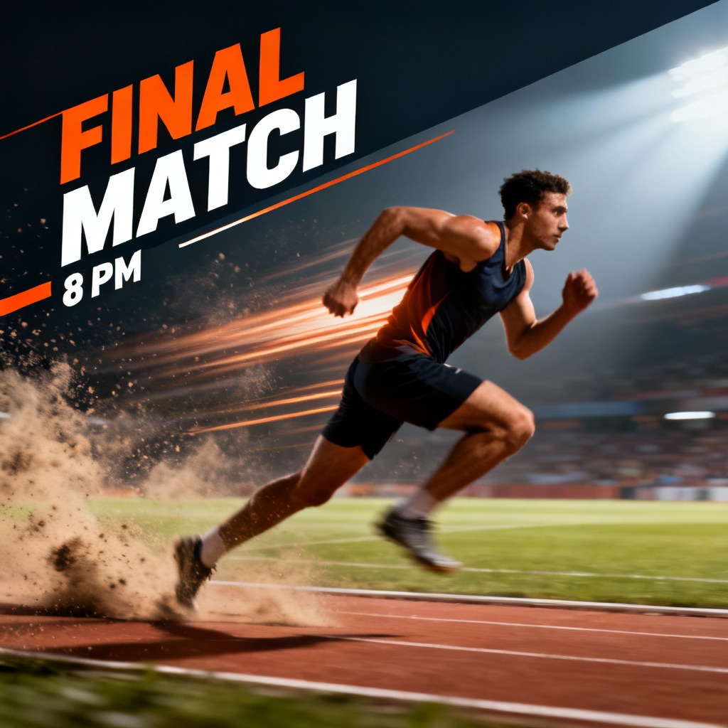 Sports hype graphic — motion blur