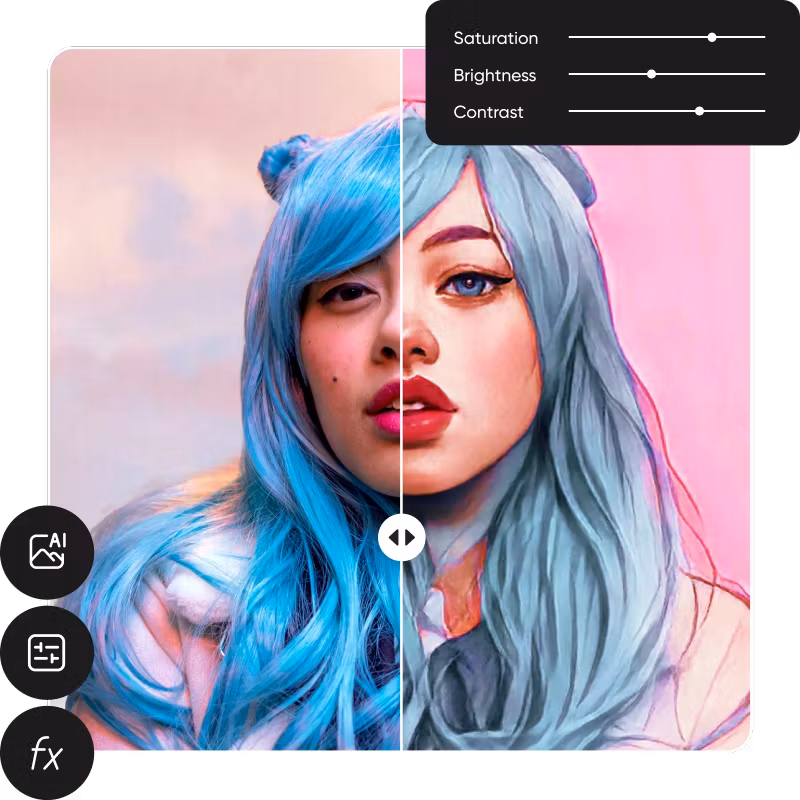 Adjust cartoon filter to your needs