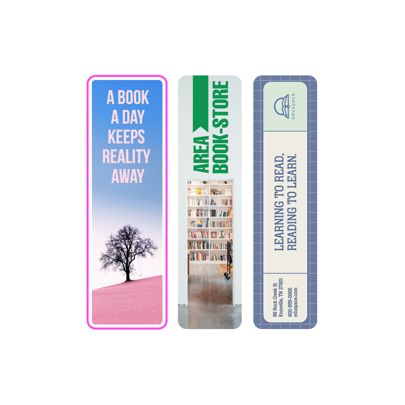 Design effortlessly with professional bookmark templates