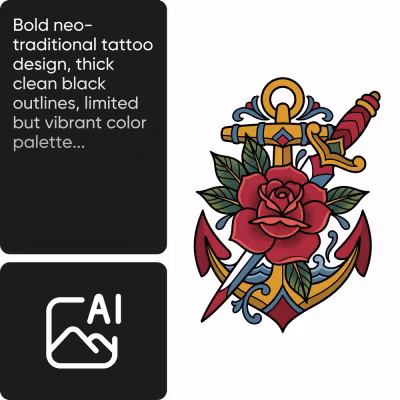 traditional & neo-traditional ai tattoo generation