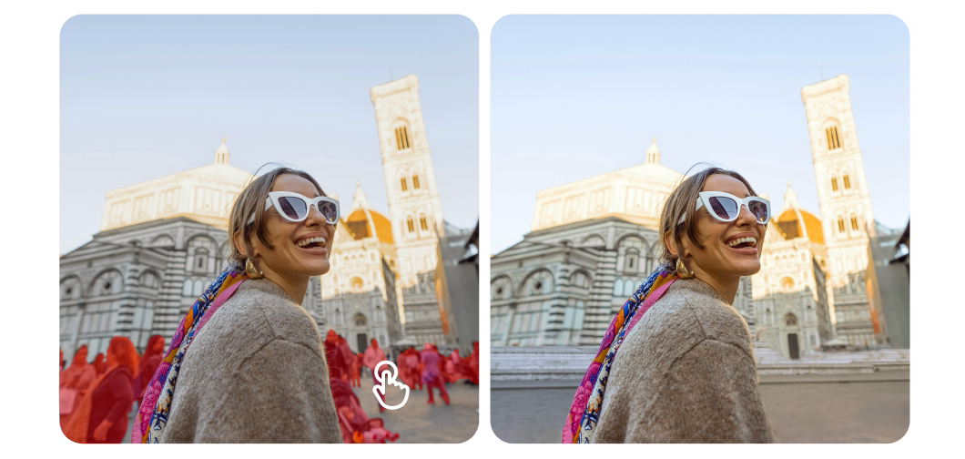 remove people from travel photos