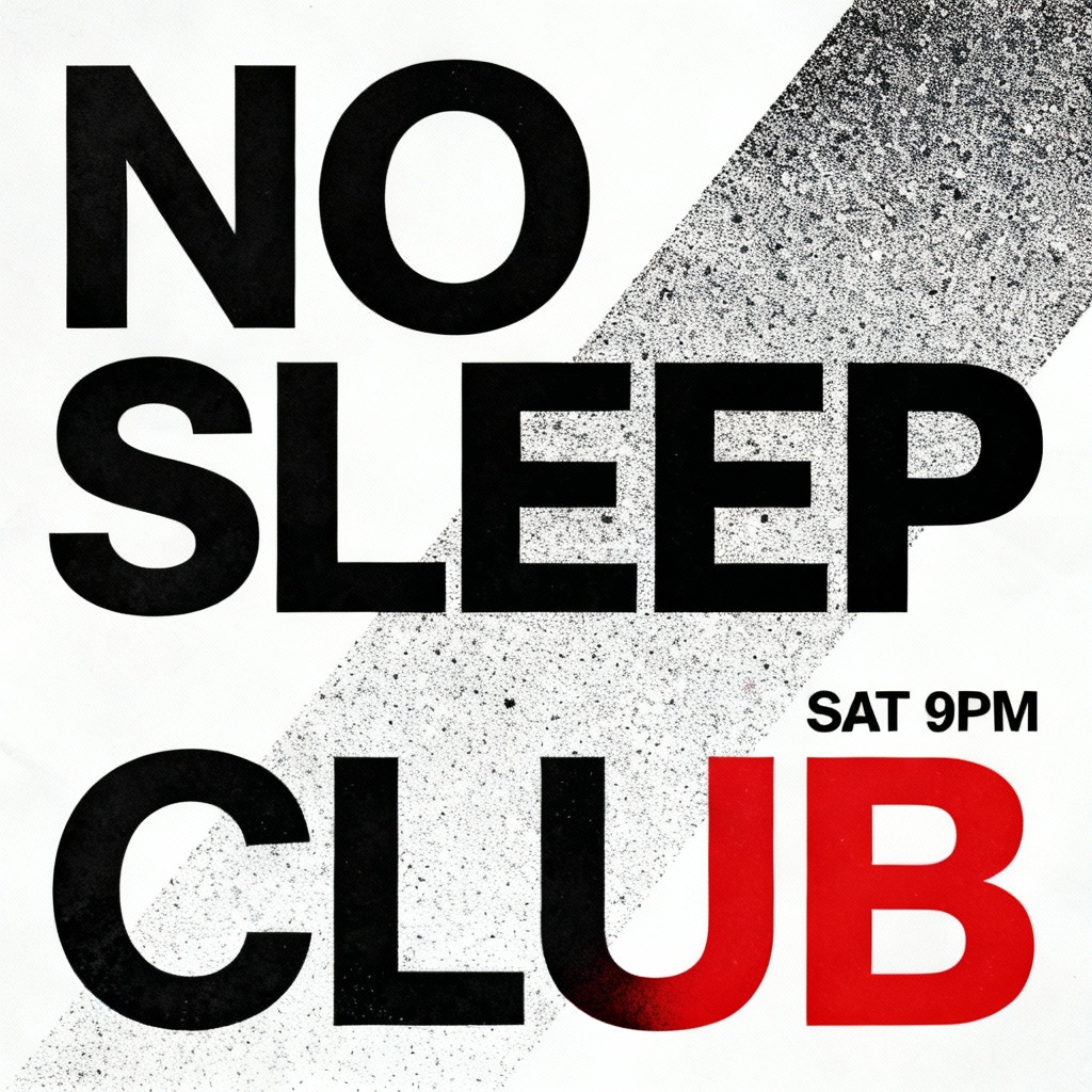 Brutalist poster — high contrast