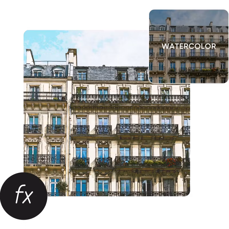 turn landscape photos into cartoon with Picsart