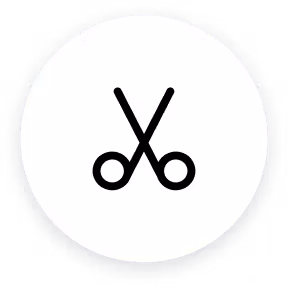 معیاری ویڈیو ٹریمنگ کے لئے آئکن