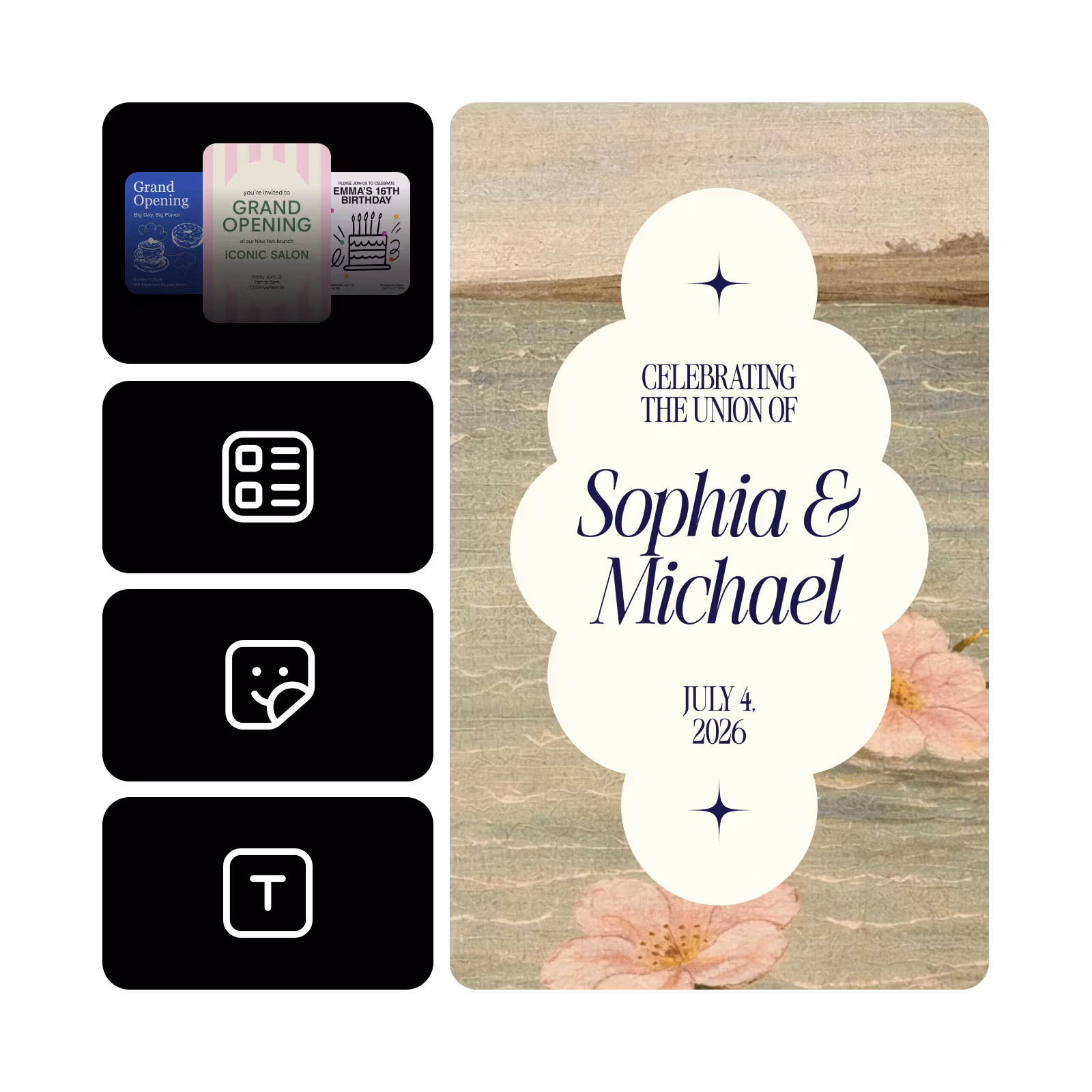 различни шаблони за покани за избор