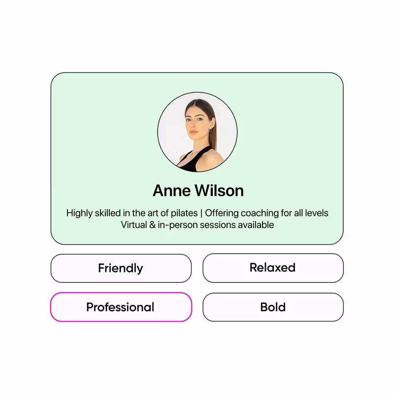 free ai bio generator
