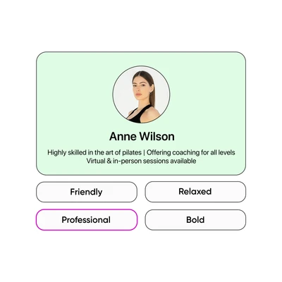 Bio Creator Free AI Bio Generator - Create a Professional Bio | Picsart