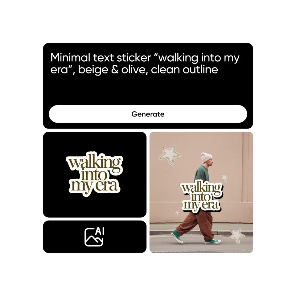 Crea stickers fácilmente con la tecnología IA de Picsart