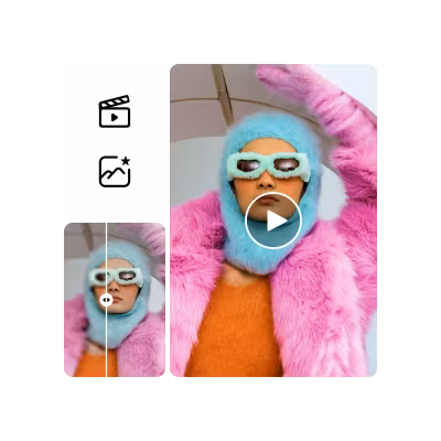 Content creator designing visual content with Picsart