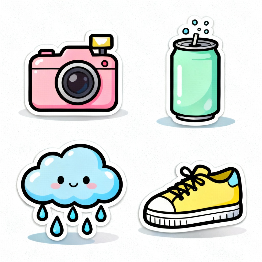 Sticker sheet — kawaii utilities