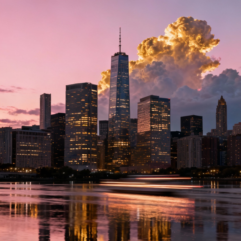 Architecture exterior — pink hour skyline