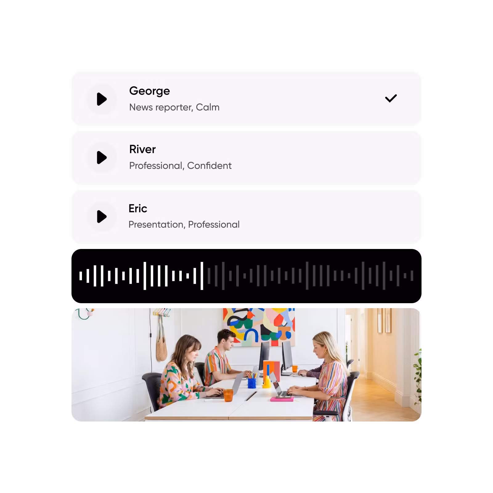 AI voiceover generation
