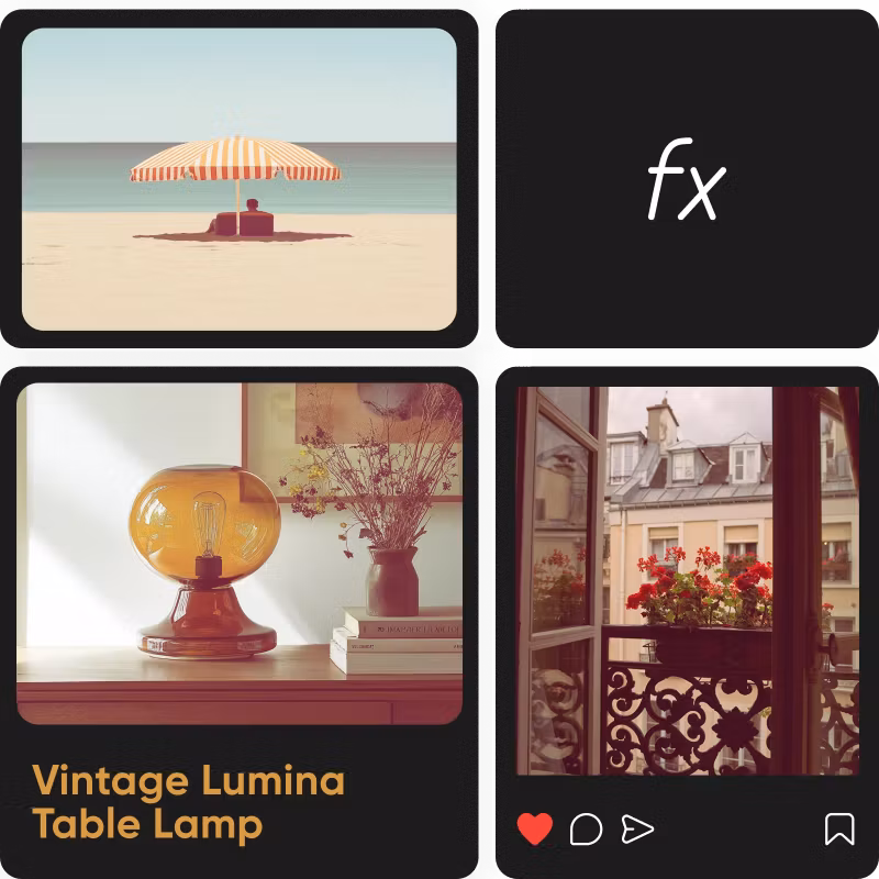 apply vintage filter to photos and make social media feed cooler