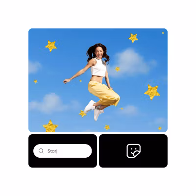 Picsart's pre-designed stickers