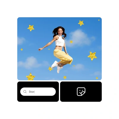 Picsart's pre-designed stickers