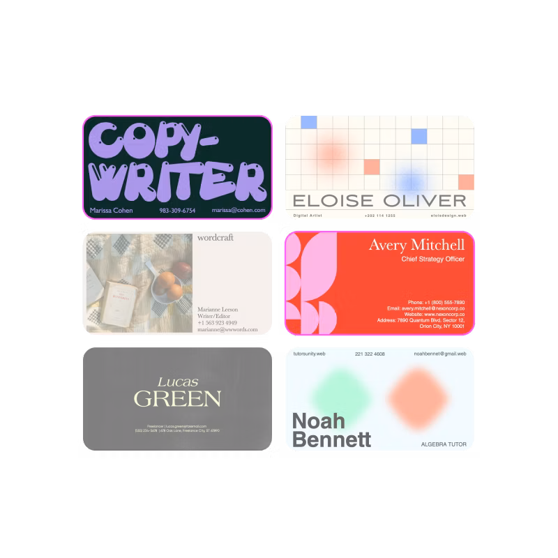 Design professional business cards that stand out