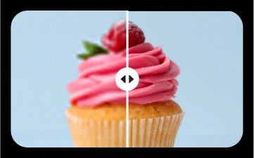 AI-enhanced sharpness, before and after