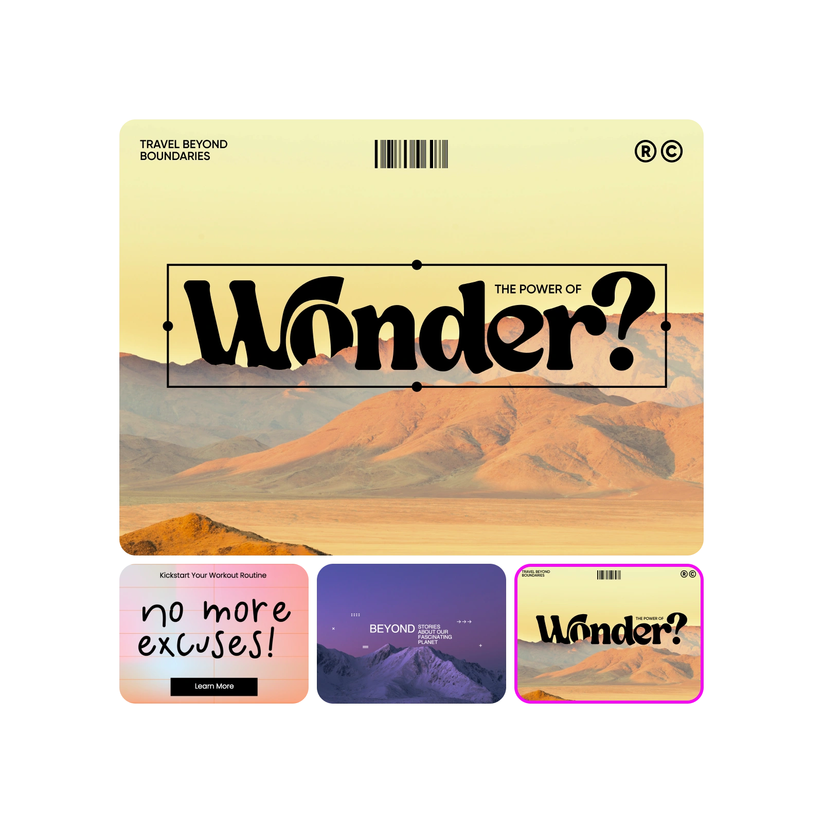 create banners with ready-made templates