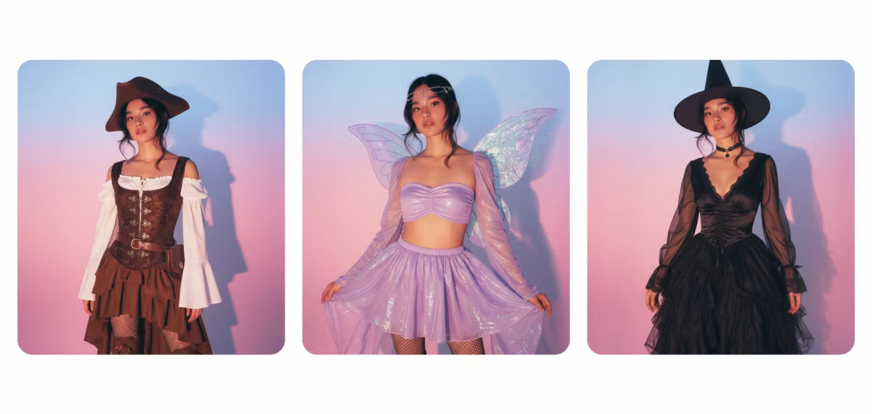 Try on halloween costumes