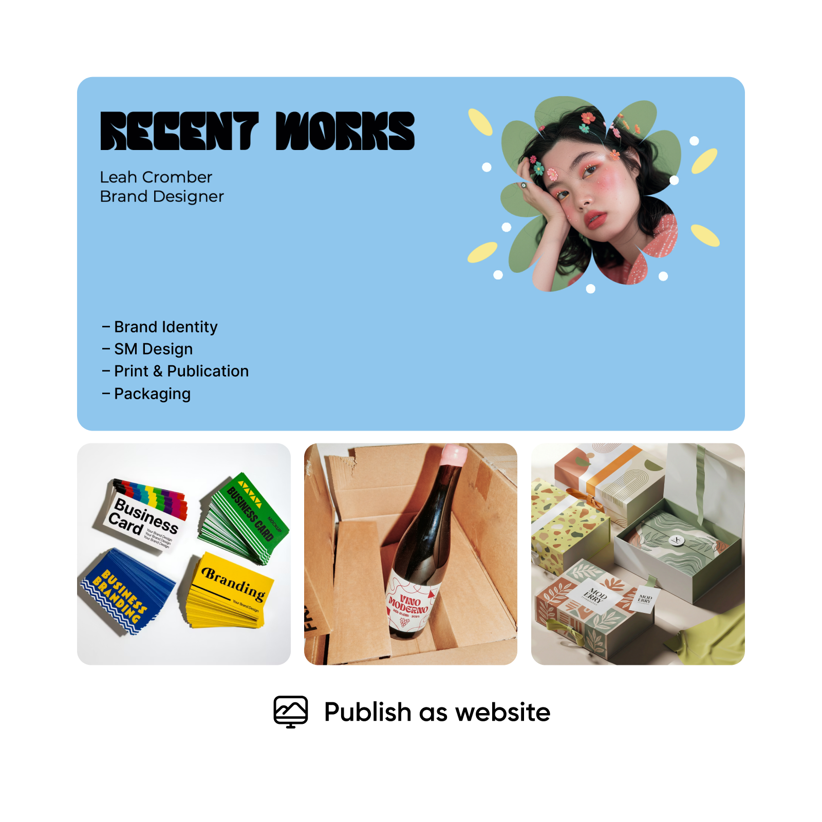 Instant publishing website