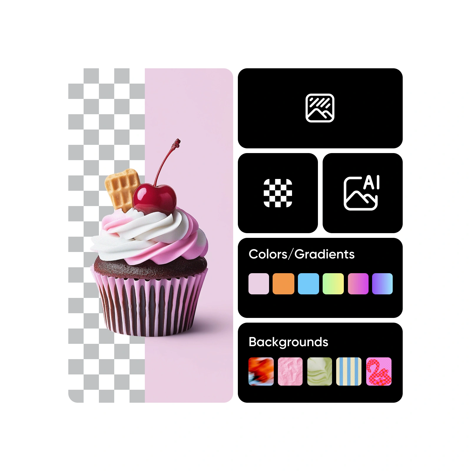 a library of various background designs