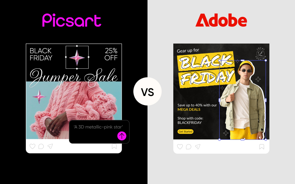 Picsart vs adobe express